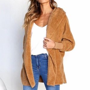 Hooded teddy Cardigain, size S